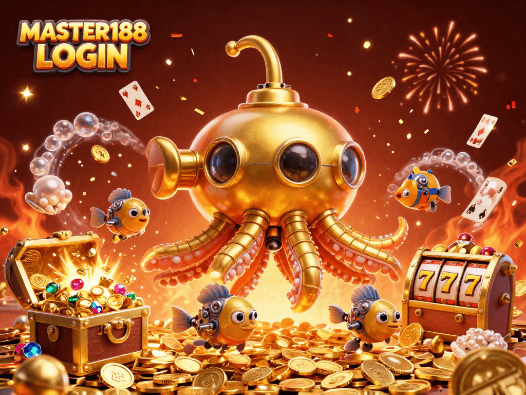 Engage in exciting gameplay with MASTER188 LOGIN featuring a vivid underwater casino scene.