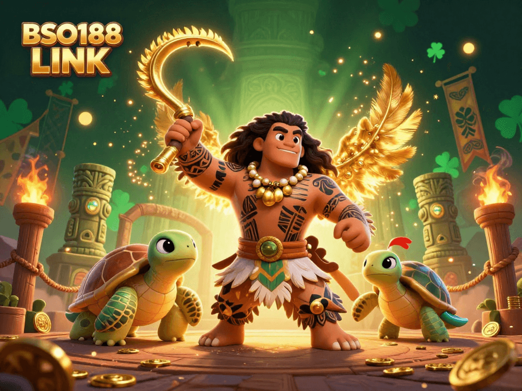 Engage with the BSO188 LINK as a demigod and turtle navigate a vibrant casino battlefield.