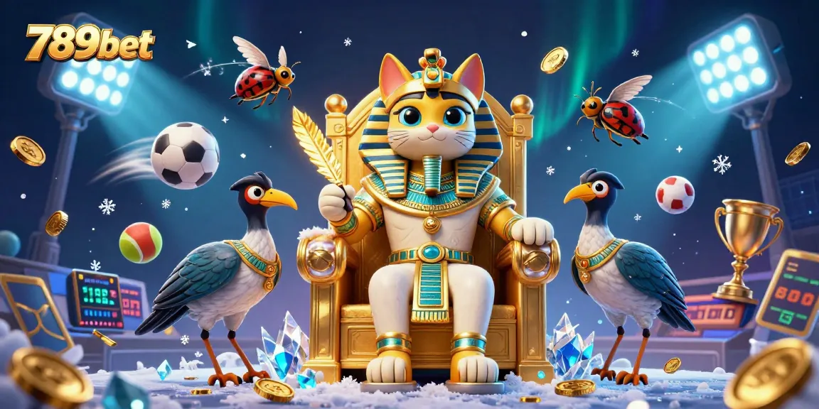 Experience thrilling games at 789bet with Egyptian pharaoh cat and sports action!
