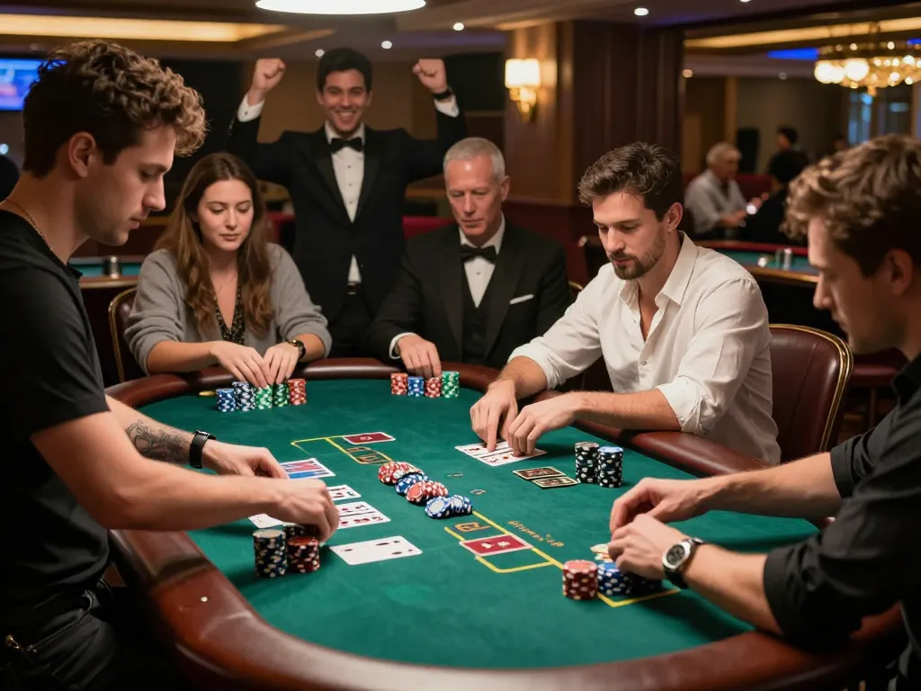 Players strategizing at the blackjack table in 98win club, showcasing thrilling gameplay and engagement.