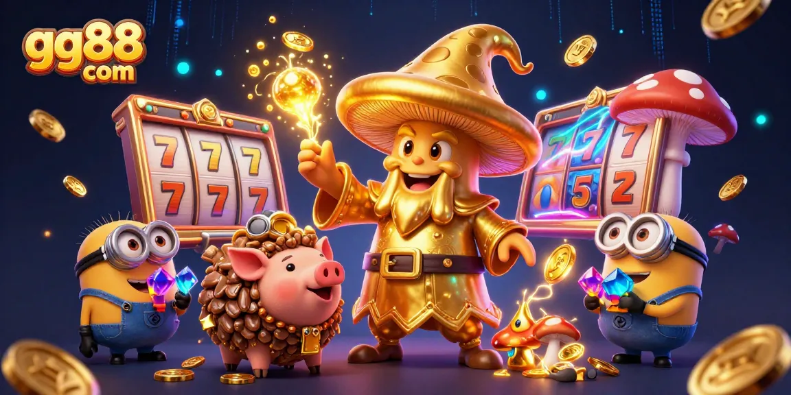 Experience exciting gameplay at gg88 com with vibrant slots and magical characters in a colorful casino world.