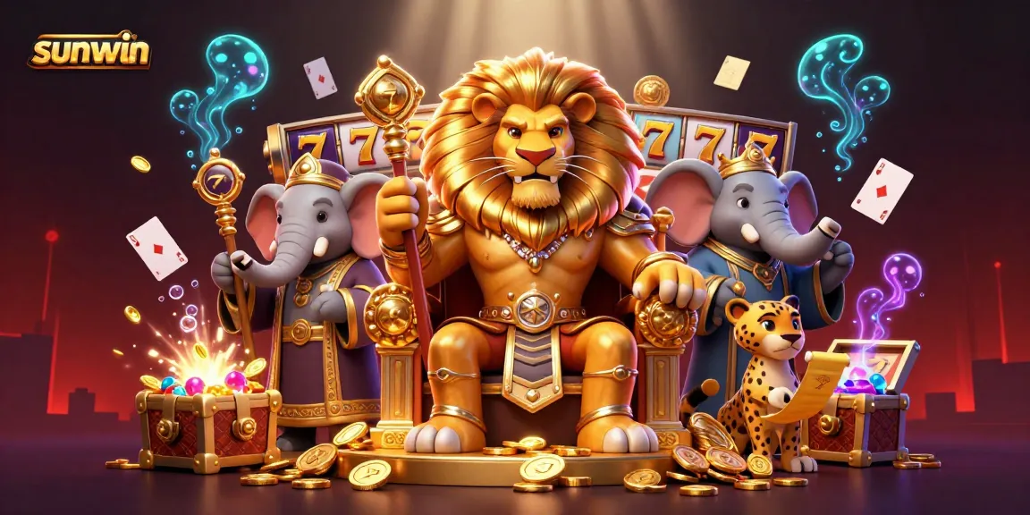Engage in thrilling slot adventures with sunwin's vibrant 3D gaming characters and elements.