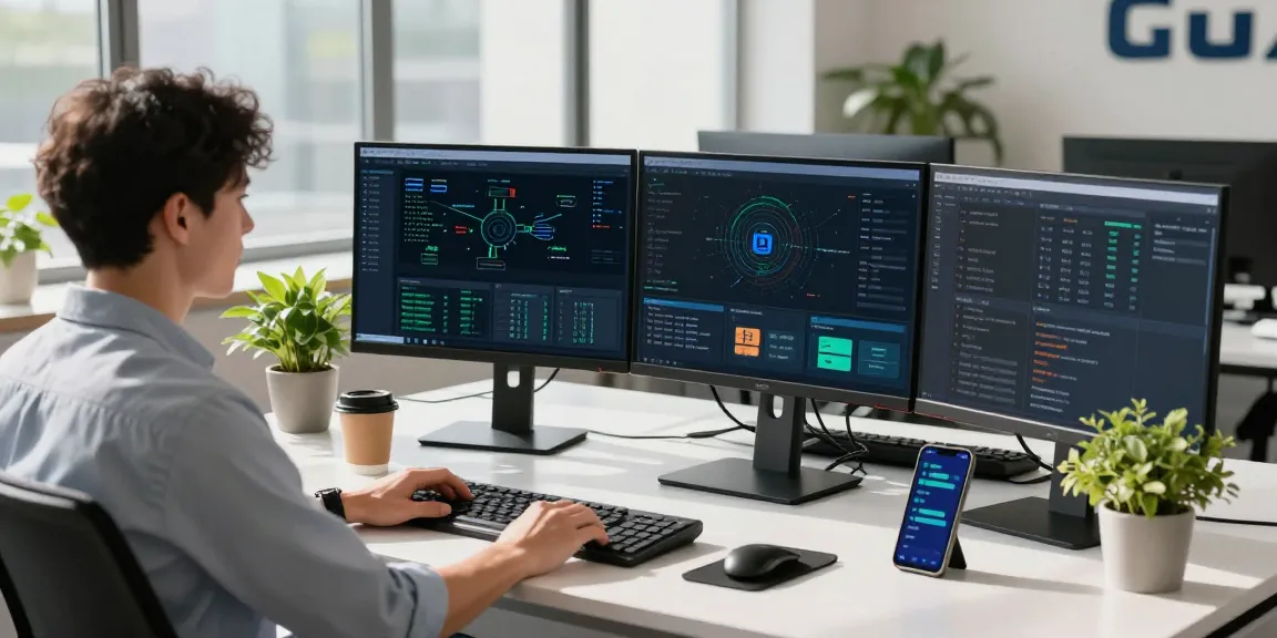 快连 software network optimization analysis in a modern tech workspace showcasing productivity.