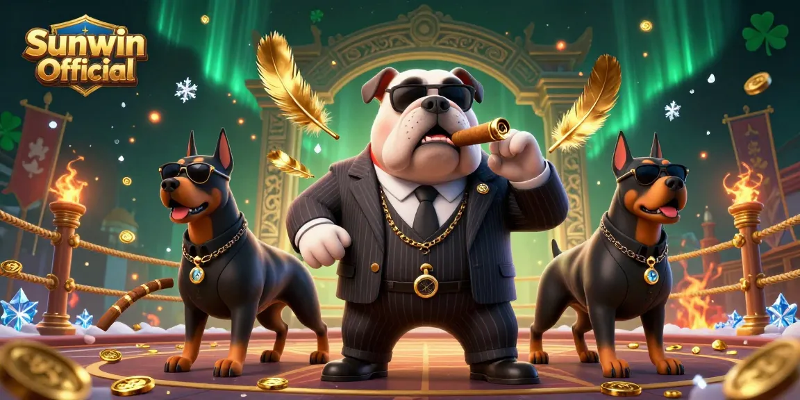 Experience thrilling gameplay with Sunwin Official's cartoon mafioso characters in a vibrant casino scene.