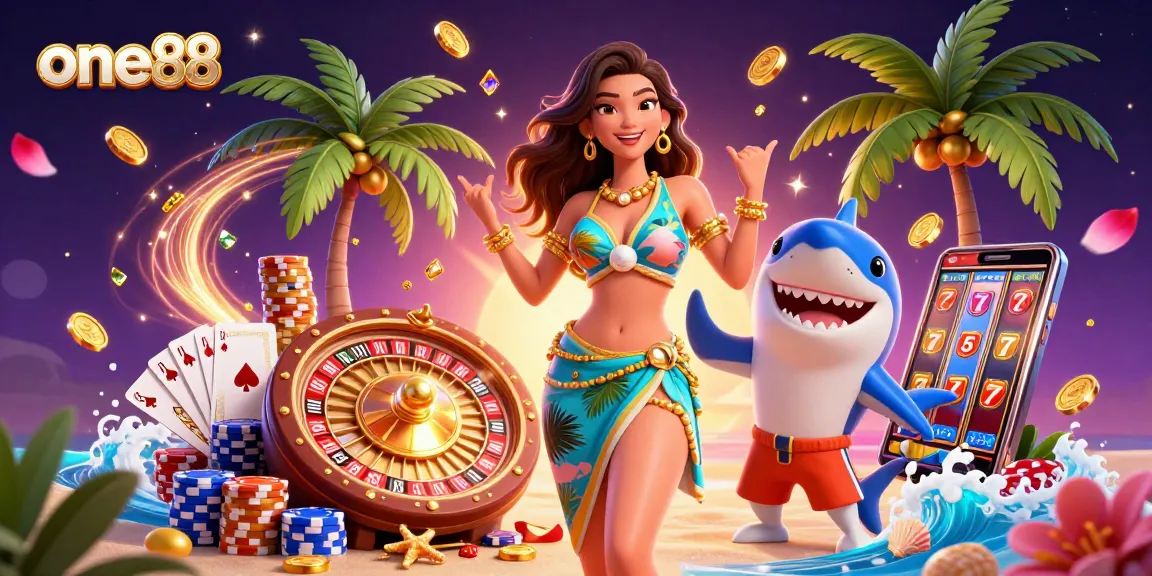 Win big at one88 with vibrant casino graphics showcasing immersive gameplay excitement.