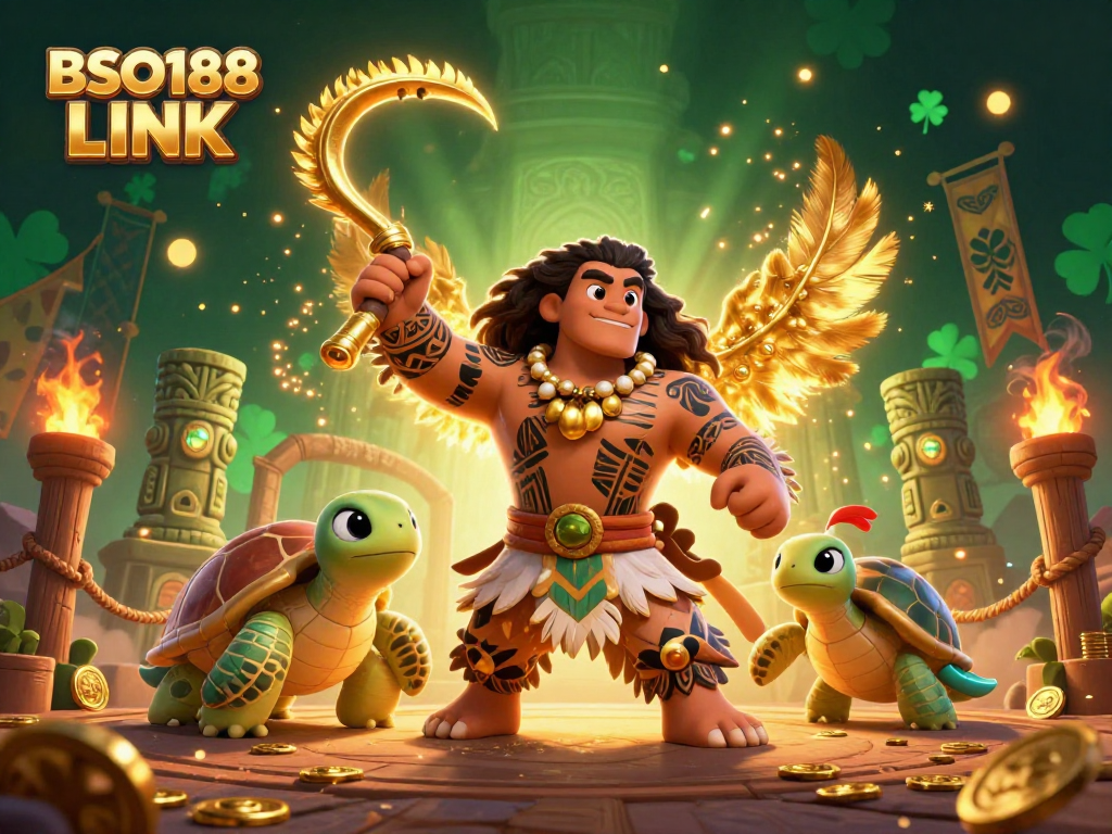 Engage with the BSO188 LINK as a demigod and turtle navigate a vibrant casino battlefield.
