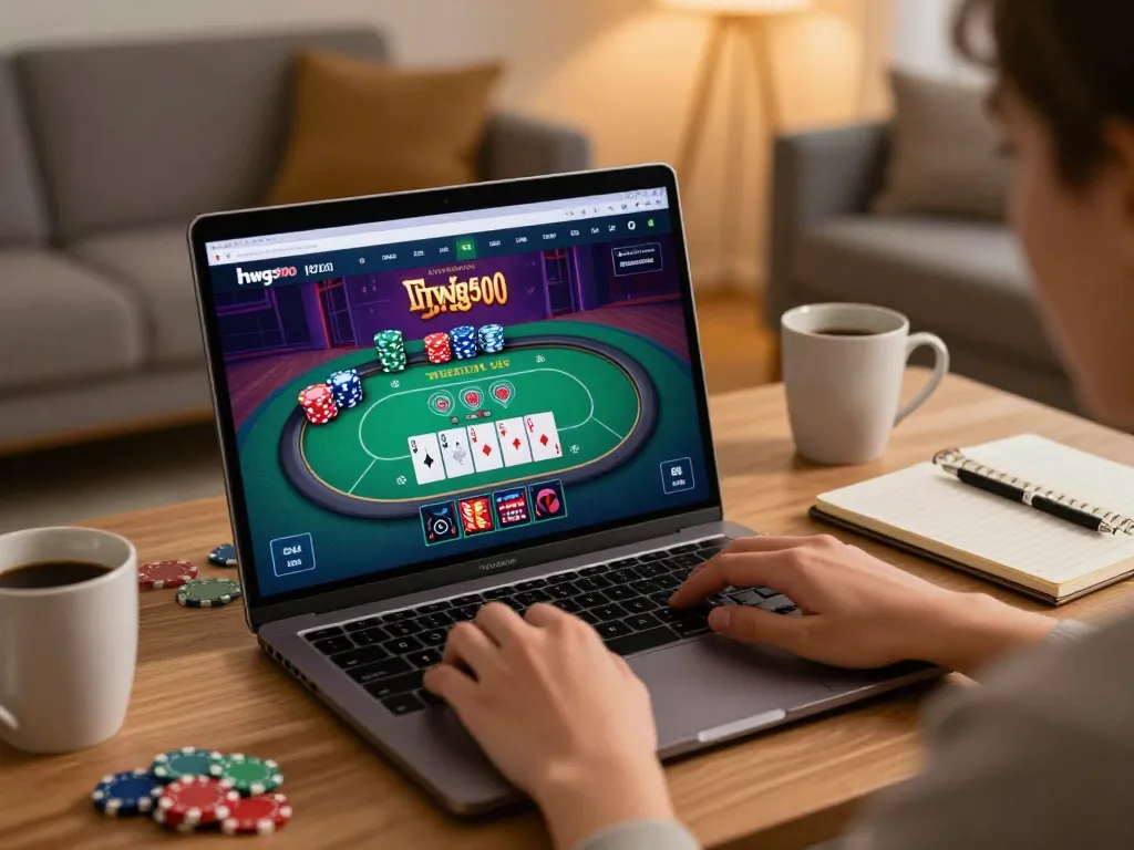Engaging poker gameplay at hwg500 casino for an immersive online gambling experience.