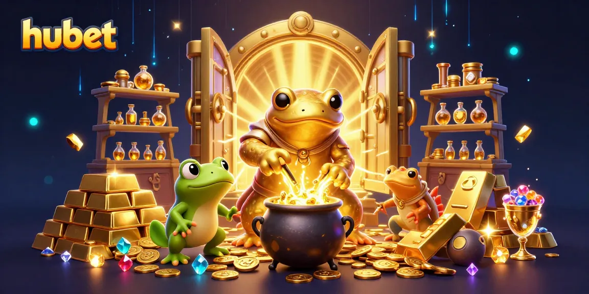 Experience hubet's magical casino world with golden treasures and enchanting characters.