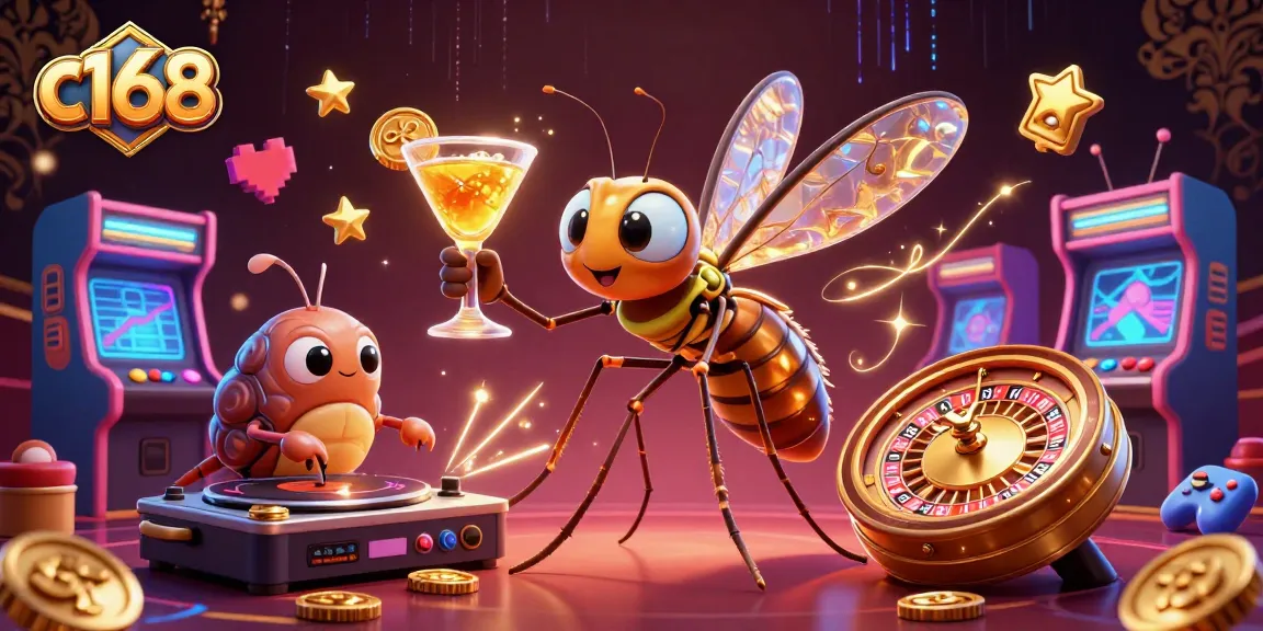 Experience thrilling gameplay with c168 at an electrifying casino scene full of vibrant elements and characters.